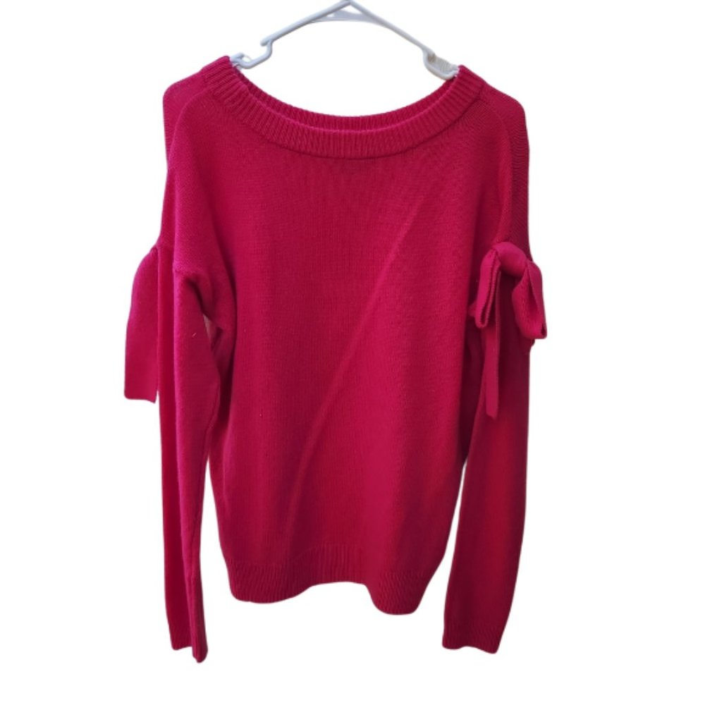 Ann Taylor Pink Ribbon Sweater 51% Wool